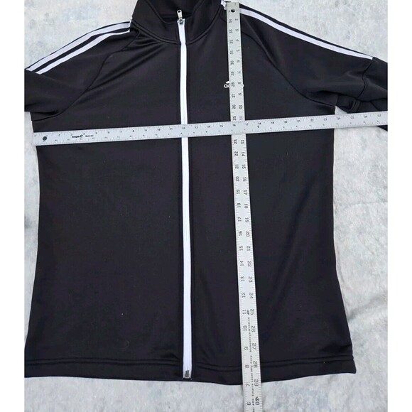 Mens ADIDAS Lightweight Golf Jacket Size Large L Black 3 Stripes UPF50 Full Zip - Picture 14 of 15